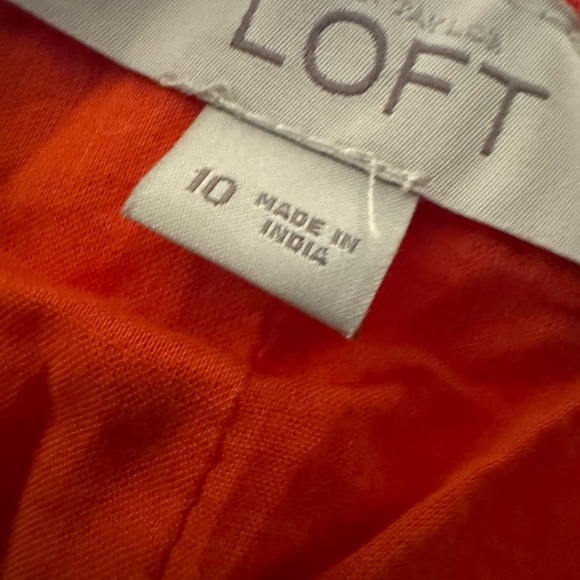 Loft Orange Maxi Skirt Size 10 - Picture 8 of 9